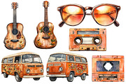 1960s Summer Vibes clipart, a Seasonal Illustration by Designworld (Thumbnail 2 of 5)