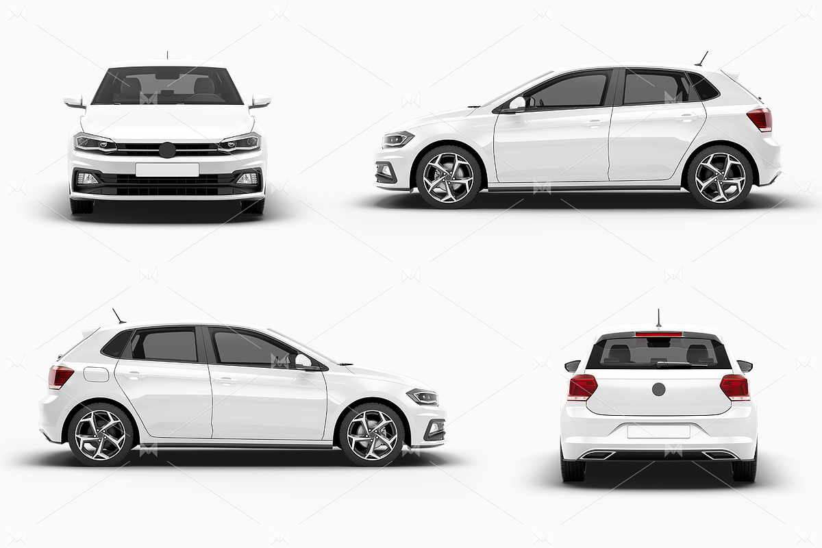 Compact Car Mockup 1, an Advertising Mockup by Mockupix (Photo 12 of 12)