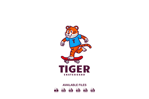 Tiger Skateboard Logo, a Design Template by artchiles_design