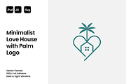Minimalist Love House with Palm Logo, a Branding & Logo Template by Luxury Logos (Thumbnail 1 of 4)