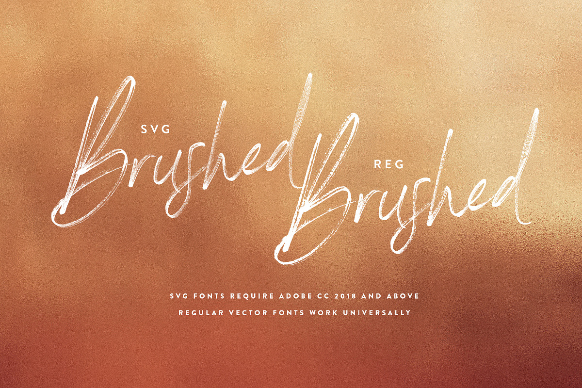 Rustic Gold SVG Brush Script preview 8