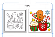 Cozy Christmas Closeups Coloring, a Seasonal Illustration by Design Station (Thumbnail 2 of 8)