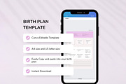 Canva Birth Plan Template, C Section, a Print Template by BrushstrokeArtGB (Thumbnail 4 of 5)