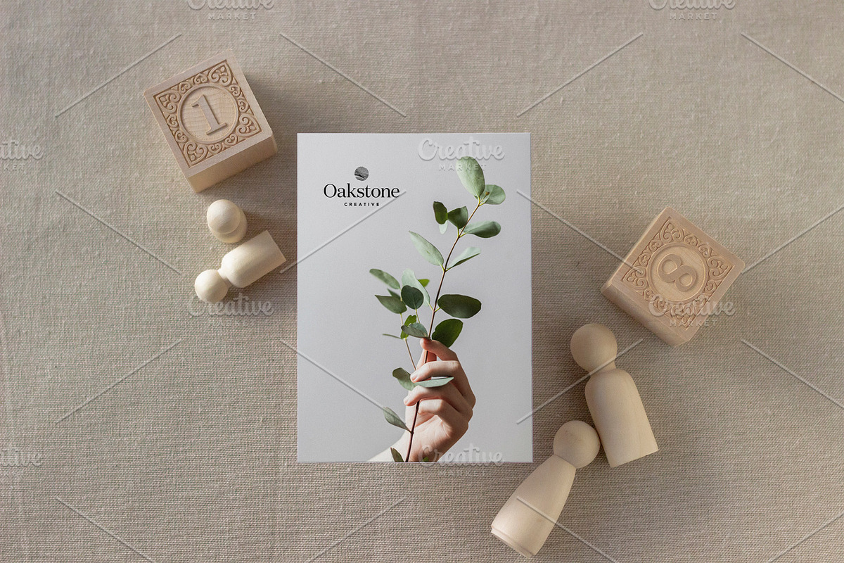 Nursery Themed Greeting Card Mockup, a Household Mockup by OakstoneCreative (Photo 8 of 8)