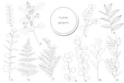 Fresh greenery frames and patterns, a Decorative Illustration by marie dricot (Thumbnail 13 of 16)