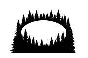 Forest Frame Silhouette SVG Bundle, an Illustration by jahid234 (Thumbnail 46 of 51)