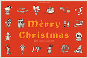 150 Hand Drawn Elements -Christmas-, a Decorative Illustration by Michael Rayback Design (Thumbnail 1 of 4)