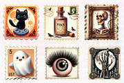 Halloween Postage Stamp Sublimation, an Illustration by CreationArt (Thumbnail 3 of 5)
