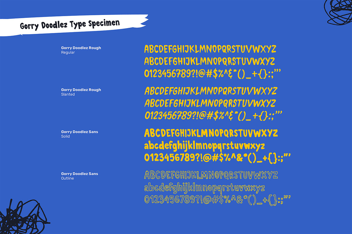 Gorry Doodlez Hand-Drawn Font, a Handwritten Font by Wacaksara Co. (Photo 7 of 10)