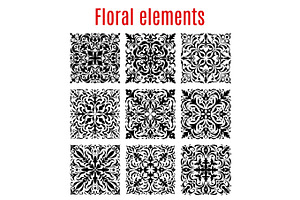 Floral Borders And Ornate Vector Elements