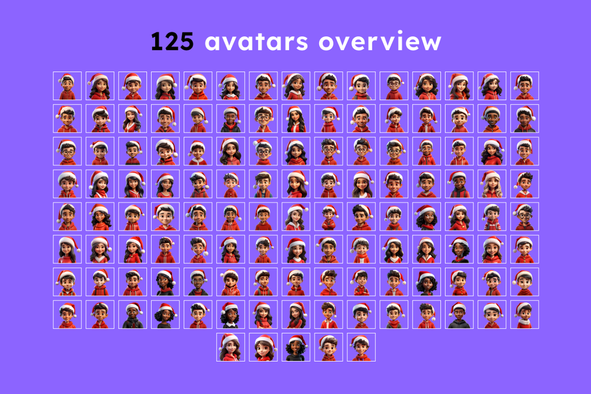 125 Animoji - Christmas Children, a Characters & Person 3D Model by Digital Blood (Photo 3 of 9)