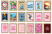 Trendy Pink Preppy Wall Art Prints, a Wallpaper Photo by Chipshpow Graphics (Thumbnail 3 of 10)
