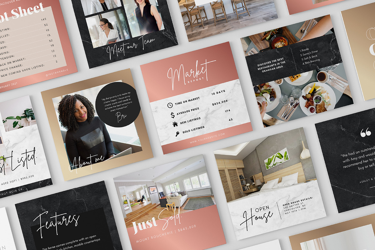 Realtor Instagram Templates, a Marketing Template by Galaxybomb (Photo 6 of 7)