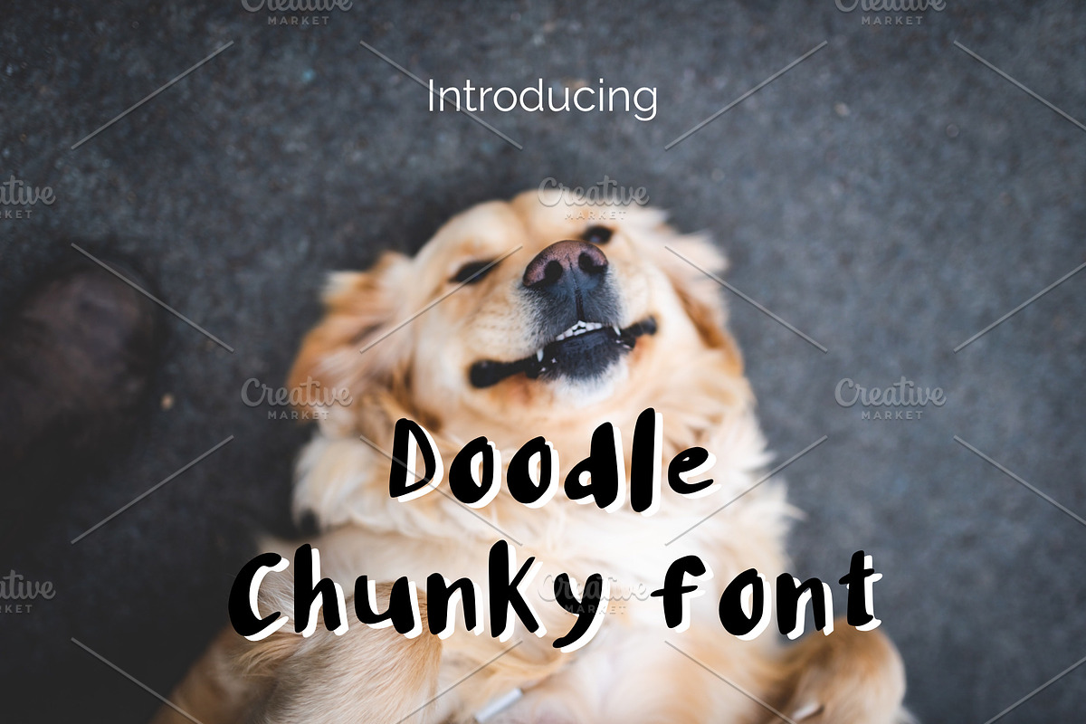 Doodle Chunky Font, a Script Font by Nuchylee Photo (Photo 1 of 7)