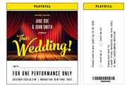 Theatre themed wedding invitation, a Stationery Template by R Whitehurst Design (Thumbnail 3 of 3)