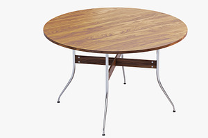 Nelson Swag Leg Round Table 3d Model