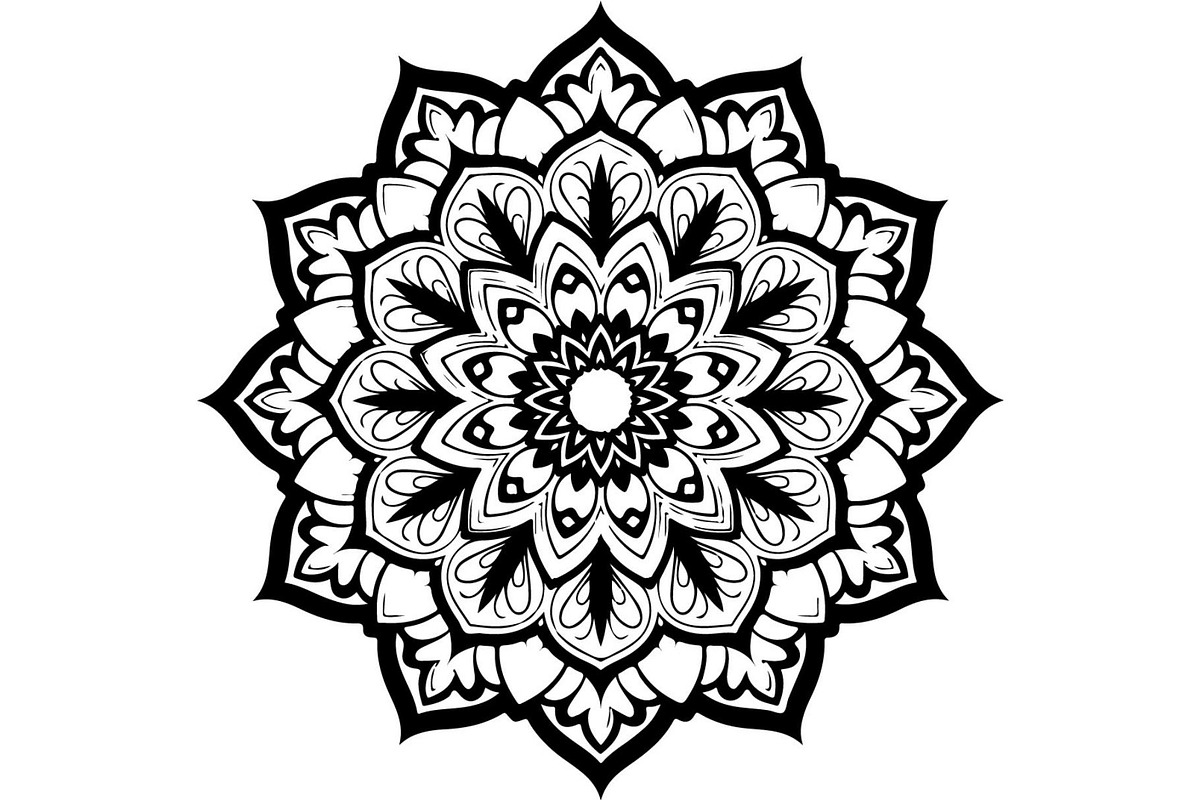 Intricate Black Mandala Circle, a Decorative Illustration by Designer_Momina (Photo 20 of 20)