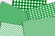 Green and White Digital Papers, a Pattern Graphic by The Digital Download Shop (Thumbnail 3 of 3)