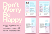 Happy Bright Resume Set, a Resume Template by Knockout Prezo (Thumbnail 8 of 10)