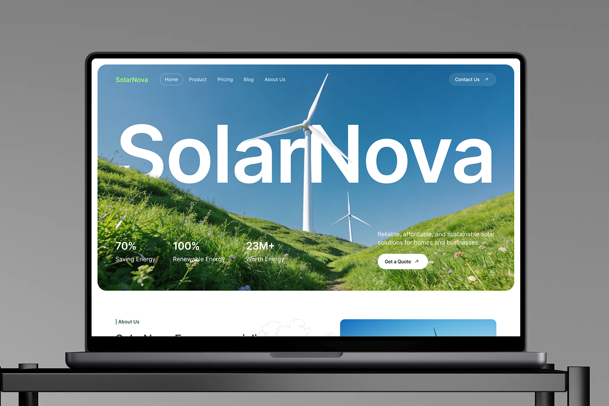 Solar Energy Website, an UI Kit Template by Ahmed Rubel (Photo 4 of 5)