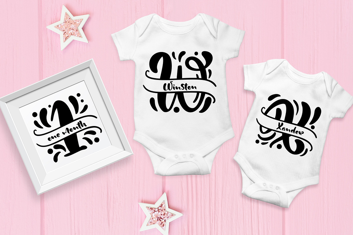 Split Letter Name Font preview 7