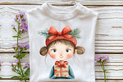 Christmas Cute Girls Sublimation PNG, an Illustration by CraftArtStudio (Thumbnail 5 of 6)