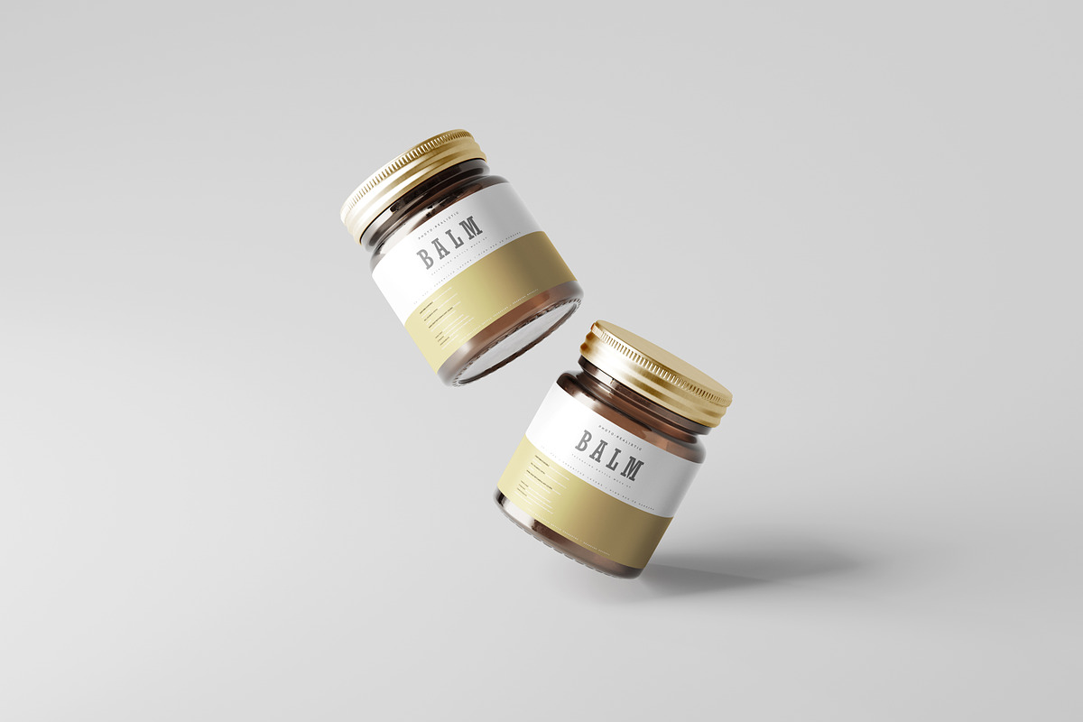 Ointment Balm Bottle Mockups, a Packaging Mockup by pmvch (Photo 1 of 7)