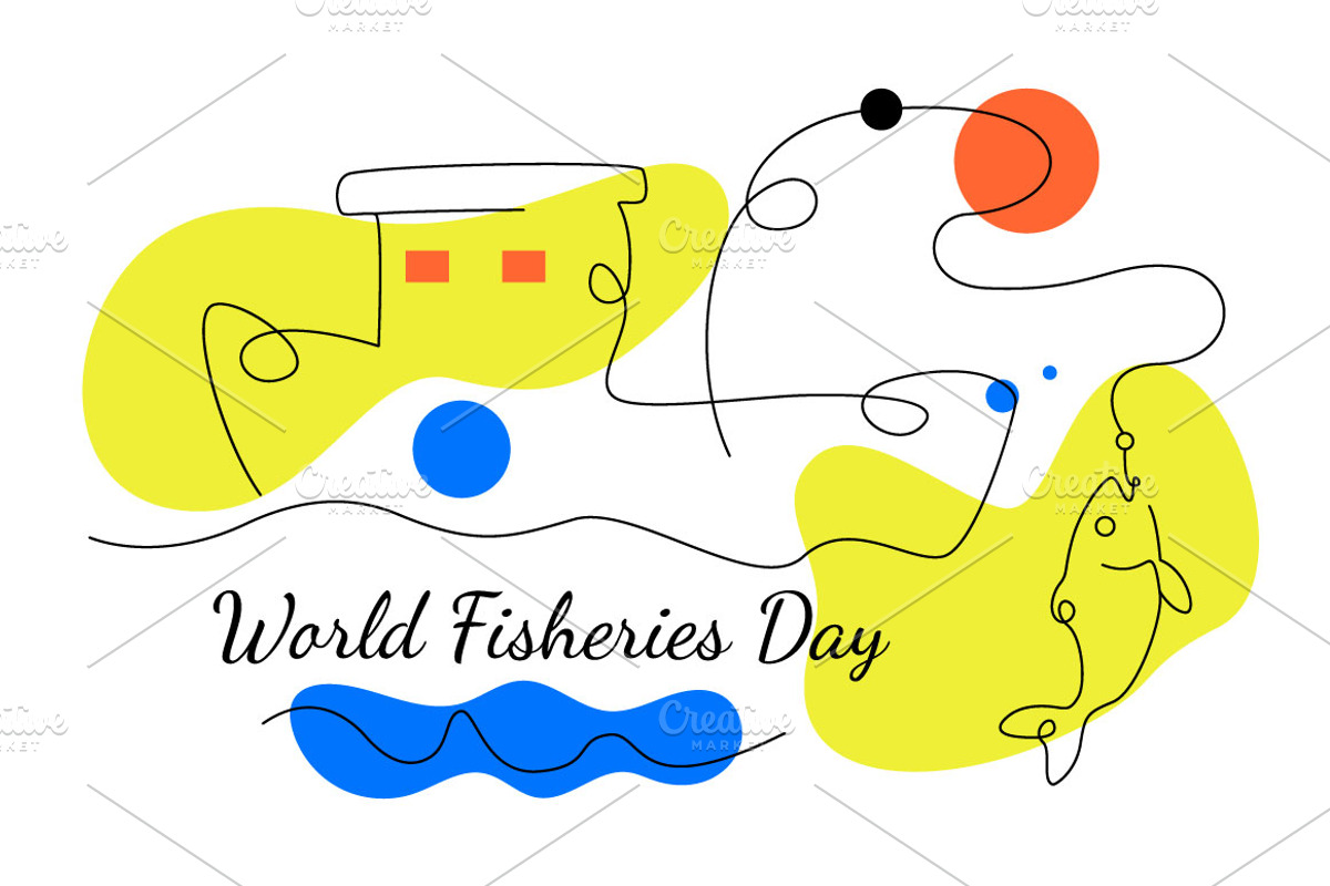 6 World Fisheries Day Illustration, an Animal Illustration by denayunebgt (Photo 3 of 3)