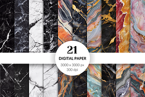 Seamless Marble Texture Bundle, a Texture Graphic by ninakosh