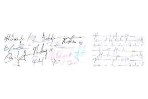 Handwritten fake signatures isolated, an Object Illustration by art PVP - market