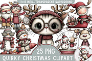 Quirky Christmas Clipart, an Illustration by Libby Wishes (Thumbnail 1 of 8)