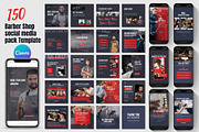 Barber Shop Salon Instagram Kit, a Social Media Template by TheBrightGrap (Thumbnail 1 of 12)