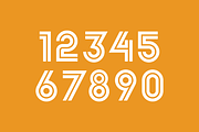 Tropical Love Numeral Set, a Sans Serif Font by Port Design Company (Thumbnail 6 of 6)