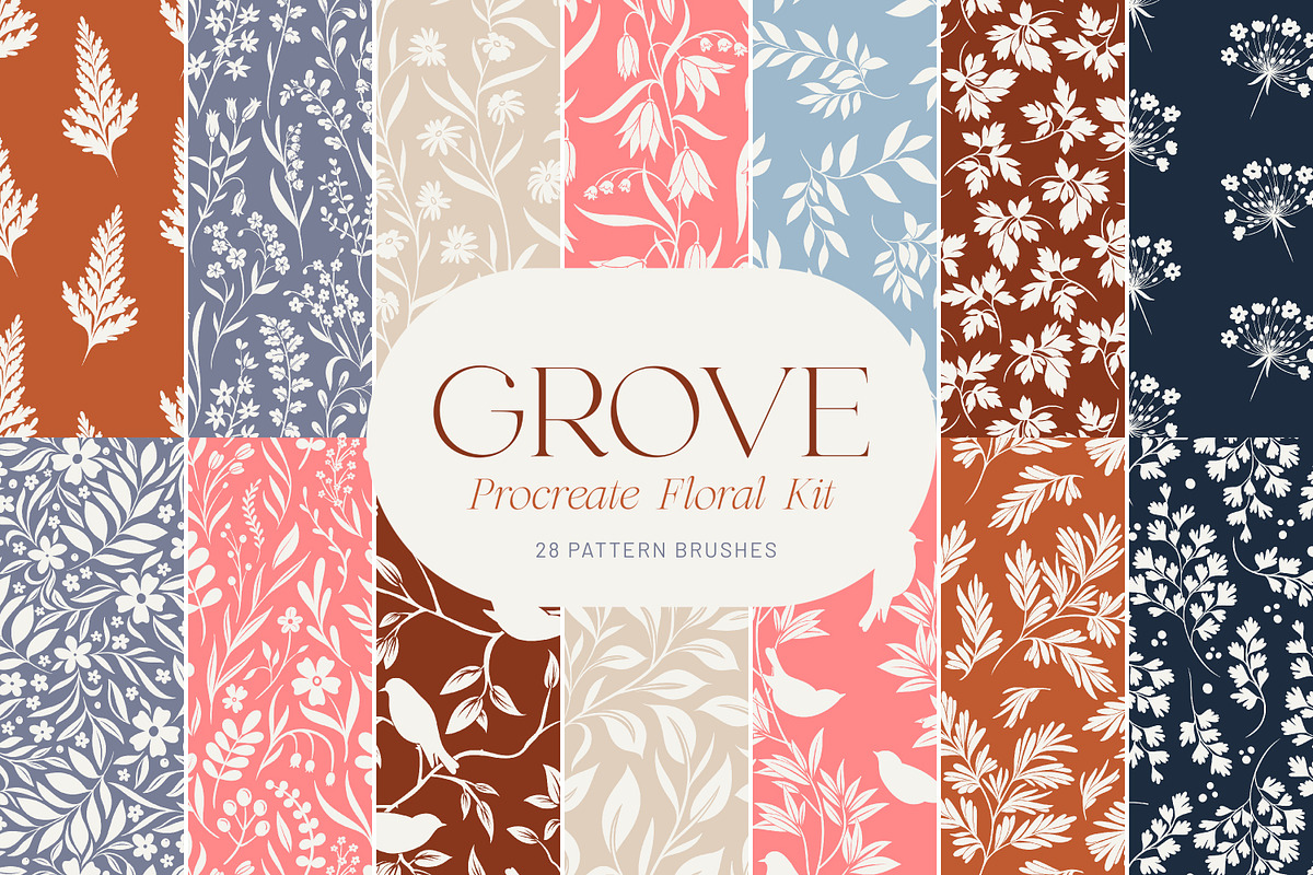 Floral Procreate Brush & Pattern Set, a Brush Add-On by Eclectic Anthology (Photo 4 of 9)