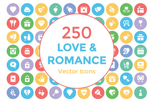 250 Love And Romance Vector Icons