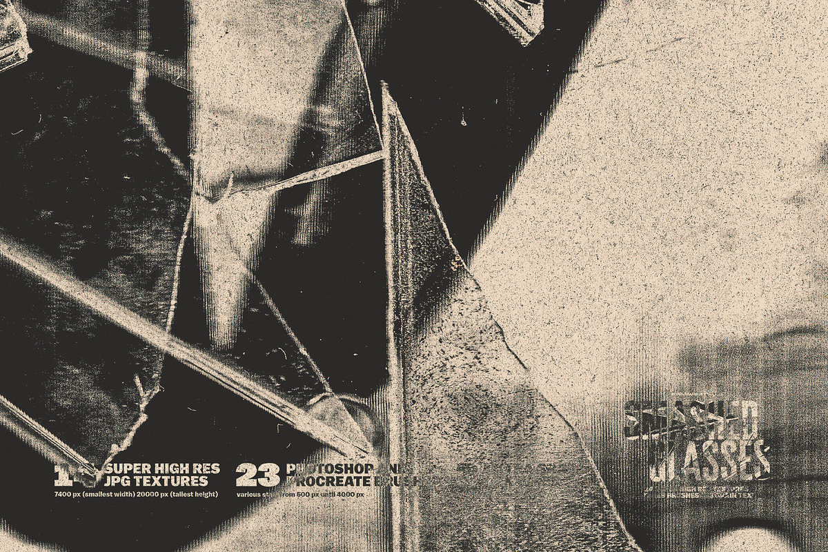 Smashed Glasses Textures + Brushes, a Texture Graphic by nicholasasmita (Photo 6 of 11)