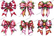 Whimsical Christmas Bow Clipart, an Illustration by DreamArtGraphic (Thumbnail 4 of 5)