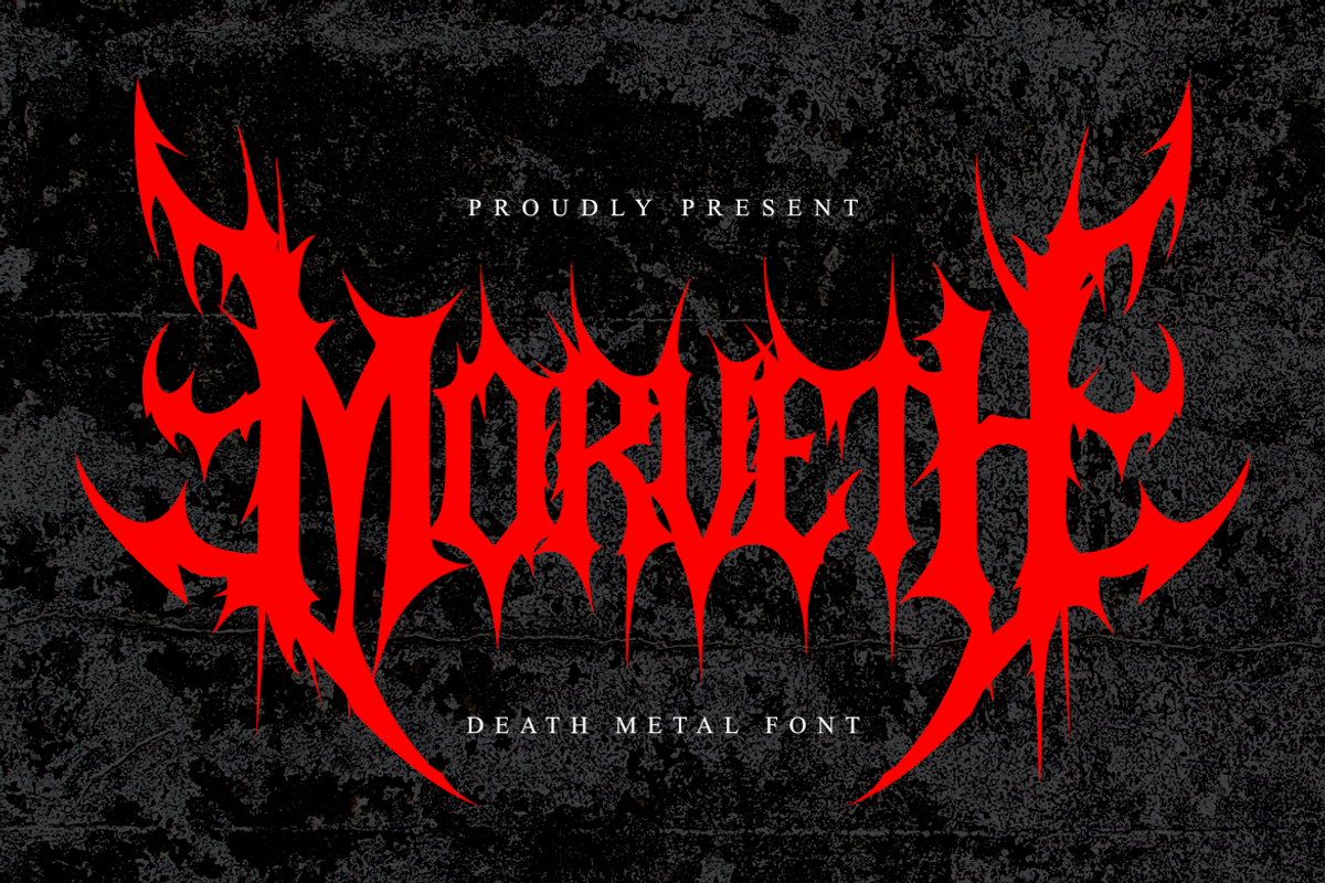 Morveth | Death Metal Font, a Symbol Font by Masyafi Studio (Photo 1 of 9)