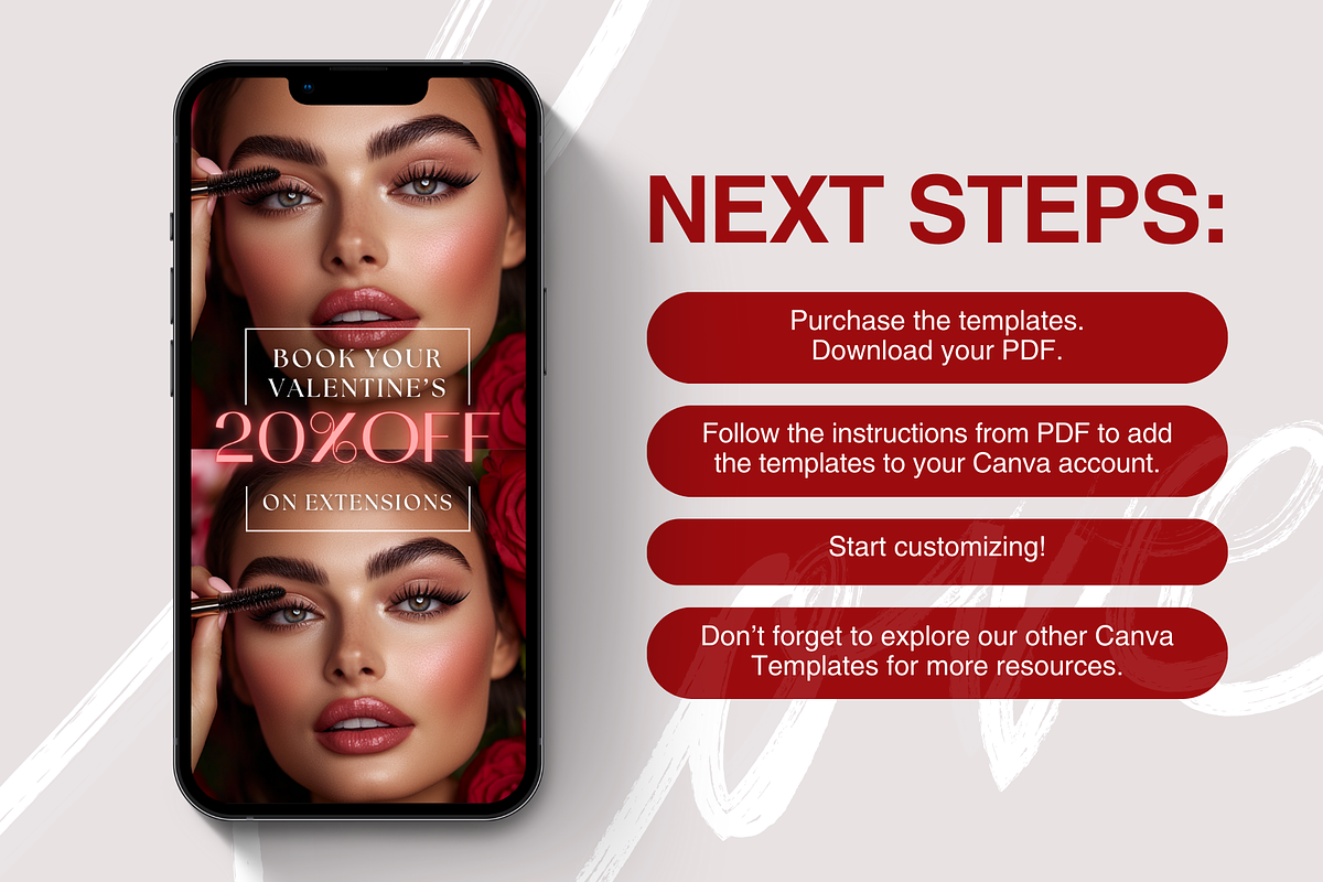 Brows & Lashes Instagram Templates, a Social Media Template by DesignsbyMariaStudio (Photo 8 of 10)