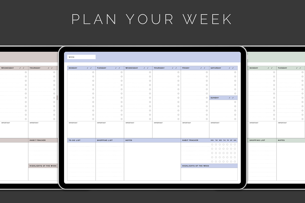 Digital Weekly Planner, a Brochure Template by Santo Romero (Photo 3 of 5)