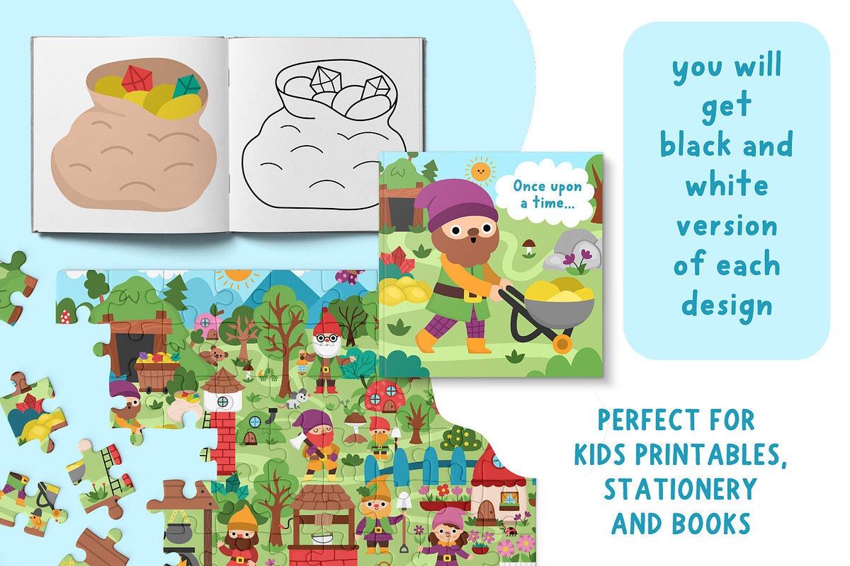 Funny dwarfs clipart and designs, an Object Graphic by Lexi Claus (Photo 8 of 9)