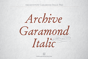 Archive Garamond Italic Pro