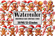 Gingerbread Man Christmas Cookie, an Illustration by Design Market (Thumbnail 1 of 3)