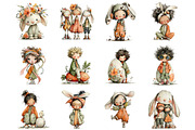 Cute And Funny Easter Kids Clipart, an Illustration by DreamArtGraphic (Thumbnail 5 of 5)