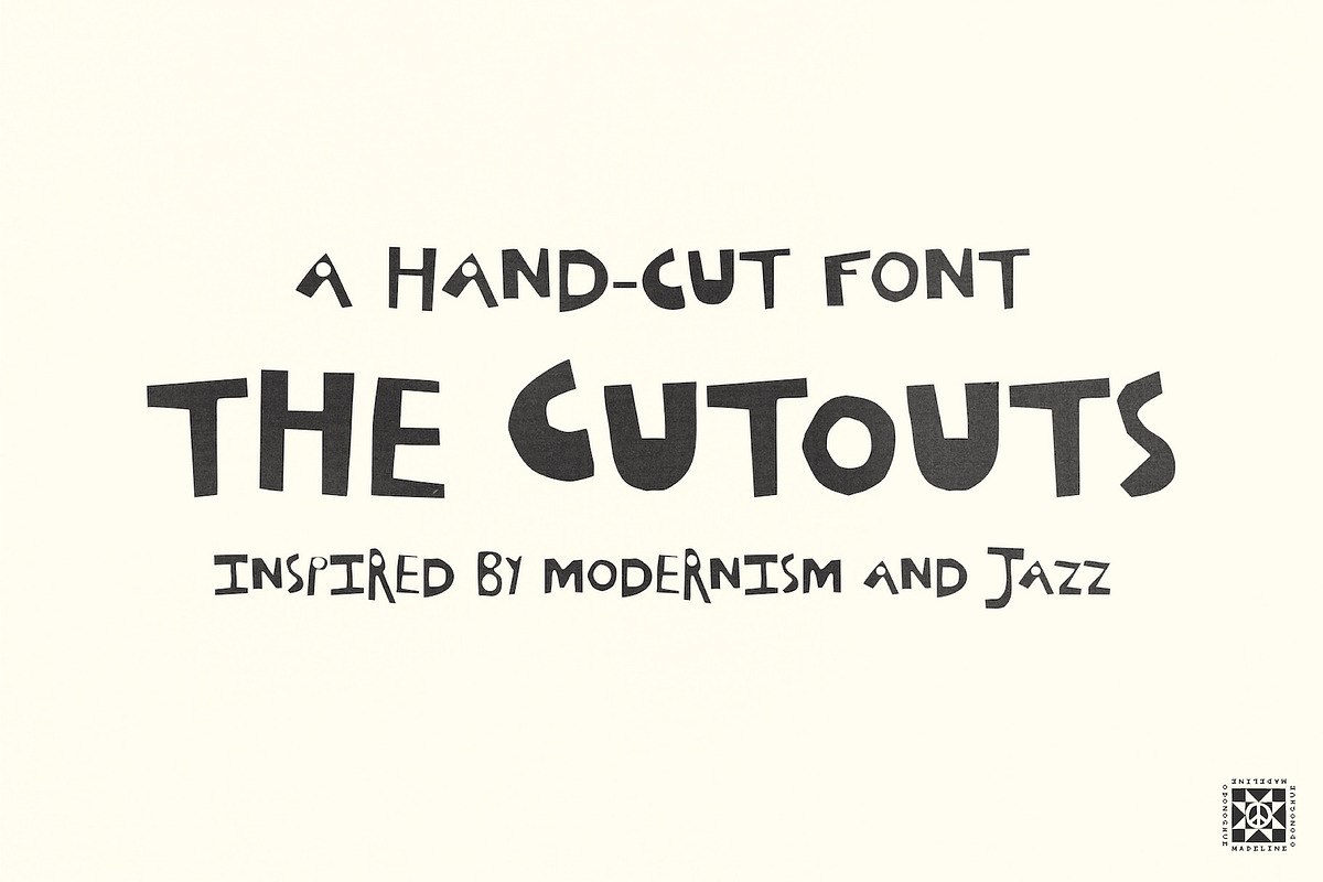 The Cutouts - Collage Display Font, a Handwritten Font by Madeline ODonoghue Design (Photo 2 of 9)
