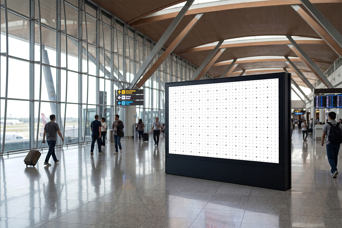 Airport Digital Billboard Mockup, an Advertising Mockup by graphypix (Photo 4 of 4)
