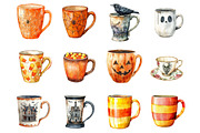 Vintage Halloween Mug Clipart, an Illustration by Design Market (Thumbnail 2 of 3)