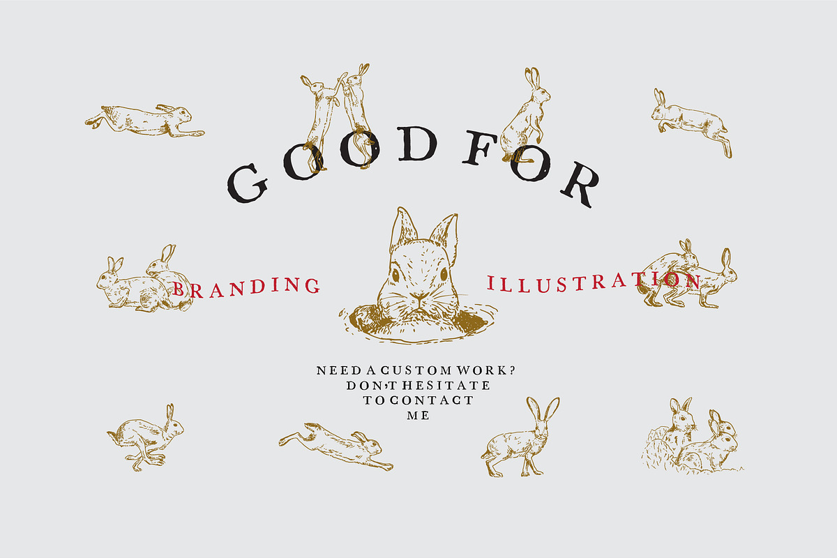 VINTAGE RABBIT LOGO & ILLUSTRATION, a Branding & Logo Template by Uncle Wiel (Photo 13 of 13)