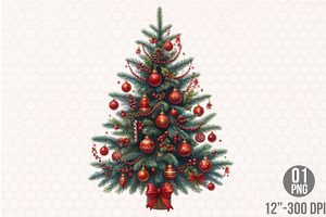 Christmas tree Png, an Illustration by Designking