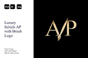Luxury Initials AP with Brush Logo, a Branding & Logo Template by Luxury Logos (Thumbnail 1 of 4)